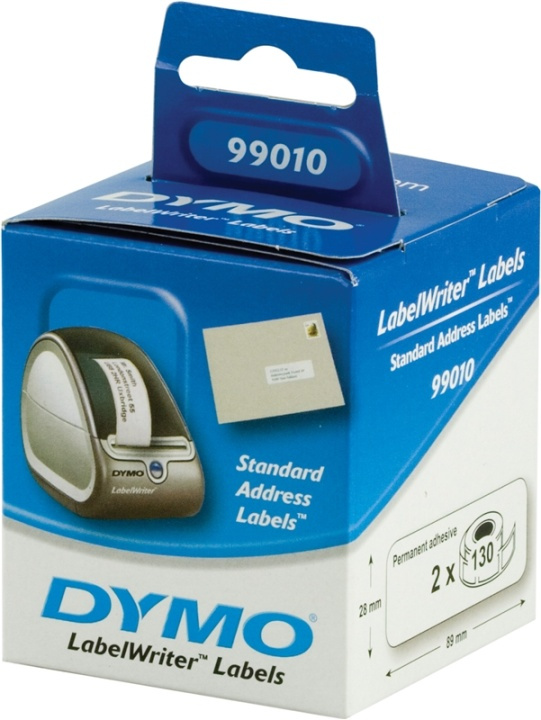 DYMO LabelWriter osoitetarra, 89x28 mm, 2-pakk (260 kpl) ryhmässä TIETOKOONET & TARVIKKEET / Tulostimet & Tarvikkeet / Tulostimet / Tarratulostimet & Tarvikkeet / Etiketit @ TP E-commerce Nordic AB (38-18584)