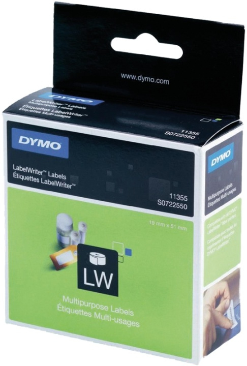 DYMO LabelWriter tarra, 51x19 mm, valkoinen, 1-pakkaus (500 kpl) ryhmässä TIETOKOONET & TARVIKKEET / Tulostimet & Tarvikkeet / Tulostimet / Tarratulostimet & Tarvikkeet / Etiketit @ TP E-commerce Nordic AB (38-18595)
