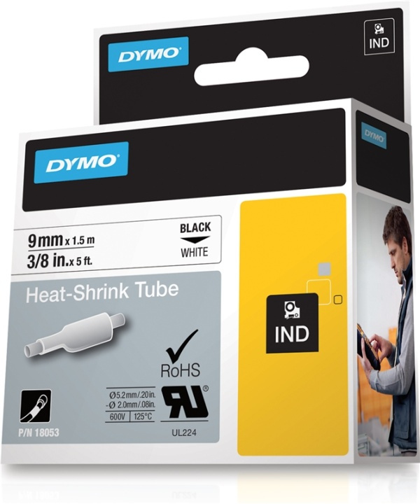 DYMO Rhino, merkattava kutisteputki, 9mm ryhmässä TIETOKOONET & TARVIKKEET / Tulostimet & Tarvikkeet / Tulostimet / Tarratulostimet & Tarvikkeet / Teippi @ TP E-commerce Nordic AB (38-18651)