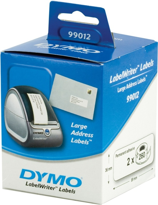 DYMO LabelWriter osoitetarra, 89x36mm, 24-pakkaus (6240kpl) ryhmässä TIETOKOONET & TARVIKKEET / Tulostimet & Tarvikkeet / Tulostimet / Tarratulostimet & Tarvikkeet / Etiketit @ TP E-commerce Nordic AB (38-18675)