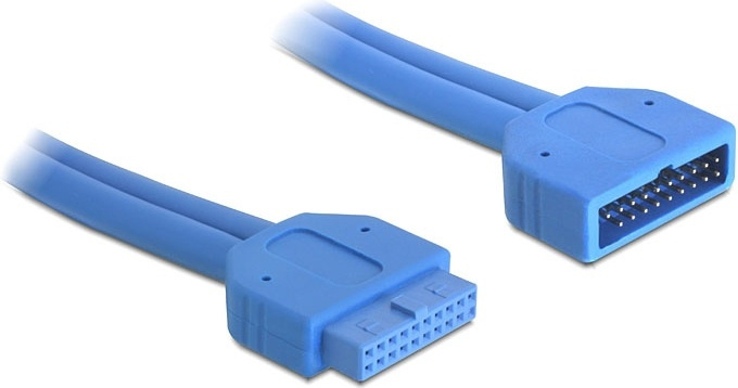 DeLOCK sisäinen jatkokaapeli, USB 3.0, IDC20 u - n, 0,45m, sininen ryhmässä TIETOKOONET & TARVIKKEET / Kaapelit & Sovittimet / Sisäinen / USB @ TP E-commerce Nordic AB (38-19026)