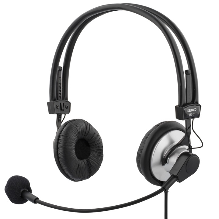 DELTACO headset, mikrofoni ja äänensäätö, kaapelin pituus 2m ryhmässä TIETOKOONET & TARVIKKEET / Tietokonetarvikkeet / Kuulokkeet @ TP E-commerce Nordic AB (38-1945)