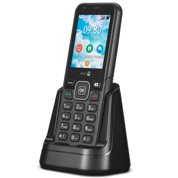 Doro 7001H 4G Home Phone, Graphite ryhmässä KODINELEKTRONIIKKA / Ääni & Kuva / Kiinteät puhelimet / Langattomat puhelimet @ TP E-commerce Nordic AB (38-19569)