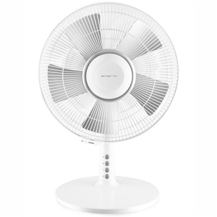 Emerio Bordsfläkt 30cm FN-114224 Vit ryhmässä KOTI, TALOUS JA PUUTARHA / Tuulettimet ja ilmastointilaitteet / Pöytätuulettimet @ TP E-commerce Nordic AB (38-19597)