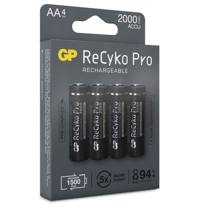 GP ReCyko Pro AA-batterier 2100mA ryhmässä KODINELEKTRONIIKKA / Paristot & Laturit / Akut / AA @ TP E-commerce Nordic AB (38-20728)