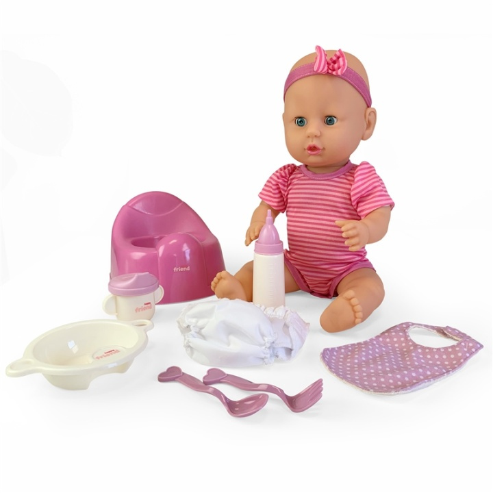 Happy Friend New Born 40cm Baby Playset ryhmässä LELUT, TUOTTEET LAPSILLE JA VAUVOILLE / Leikkikalut, Askartelu &Pelit / Nuket & Tarvikkeet @ TP E-commerce Nordic AB (38-20769)