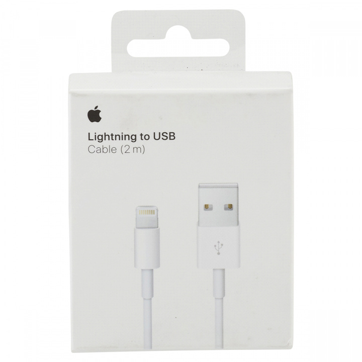 Apple Lightning-kaapeli, USB - Lightning, 2m, valkoinen, MD819ZM/A (Blister) ryhmässä ÄLYPUHELIMET JA TABLETIT / Laturit & Kaapelit / Kaapelit / Lightning kaapelit @ TP E-commerce Nordic AB (38-20815)