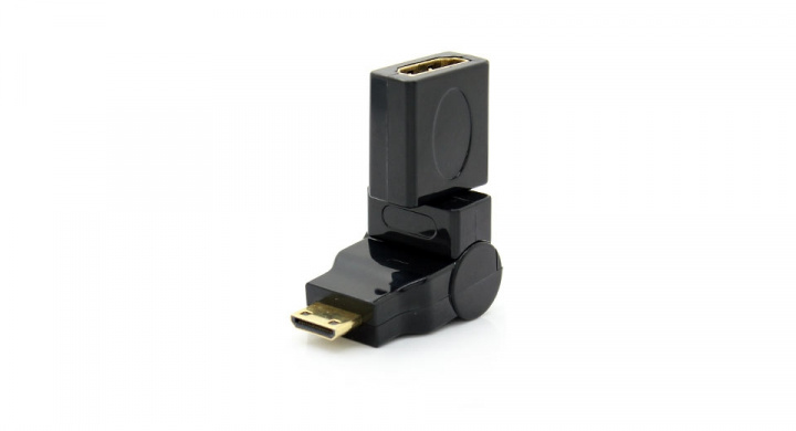 HDMI-adapter, 19-pin ha - ho, vinkelbar 180 grader ryhmässä KODINELEKTRONIIKKA / Kaapelit & Sovittimet / HDMI / Sovittimet @ TP E-commerce Nordic AB (38-21817)