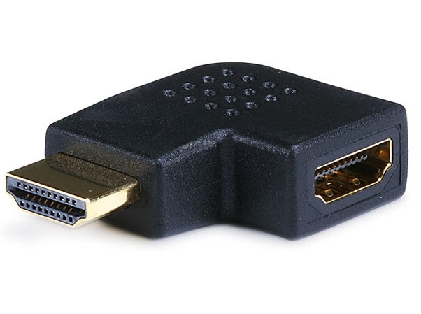 HDMI-sovitin, 19-nastainen uros ja naaras, 90°:n kulmauksessa ryhmässä KODINELEKTRONIIKKA / Kaapelit & Sovittimet / HDMI / Sovittimet @ TP E-commerce Nordic AB (38-21818)