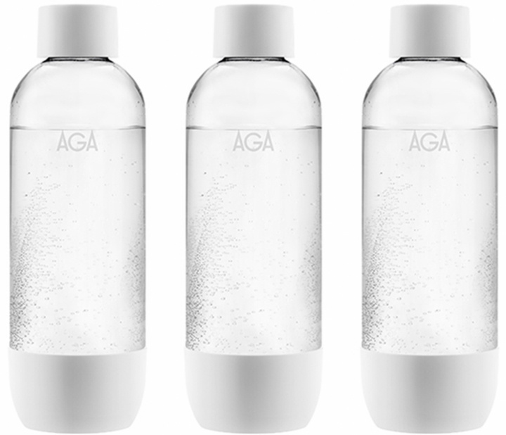 3-pack AGA AQVIA PET-flaska, 1L (Vit) ryhmässä KOTI, TALOUS JA PUUTARHA / Kodinkoneet / Vesi ja mehu / Hiilihapotuslaitteet / Tarvikkeet @ TP E-commerce Nordic AB (38-21822PKT)