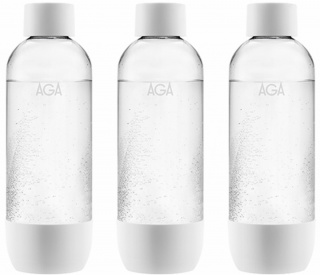 3-pack AGA AQVIA PET-pullo, 1L (valkoinen)