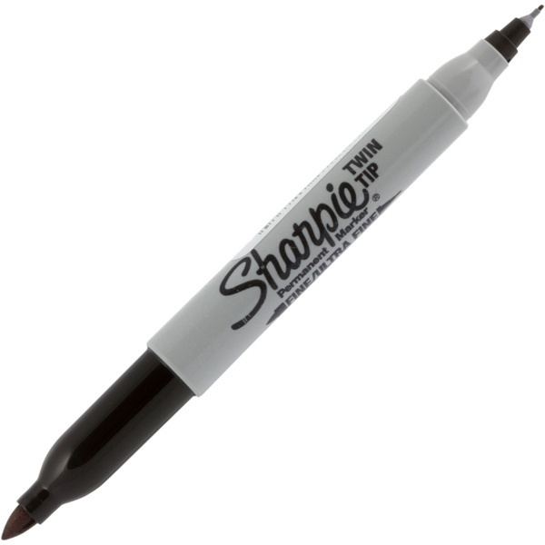 Sharpie Twin Tip Permanent Marker Black Tuck 12-pack ryhmässä KOTI, TALOUS JA PUUTARHA / Toimistotuotteet / Kynät @ TP E-commerce Nordic AB (38-22018)