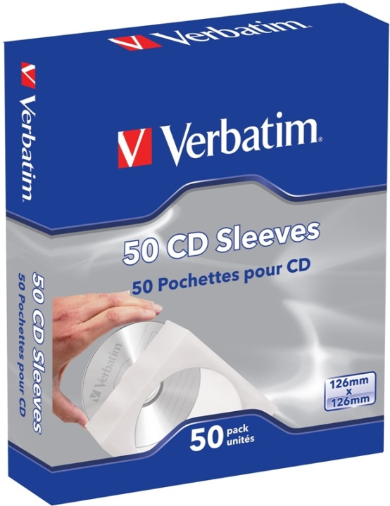 Verbatim paperitasku CD/DVD-levyille, valkoinen/läpinäkyvä, 500-pak ryhmässä KODINELEKTRONIIKKA / Tallennusvälineet / CD/DVD/BD-levyt / CD/DVD säilytys @ TP E-commerce Nordic AB (38-22490)
