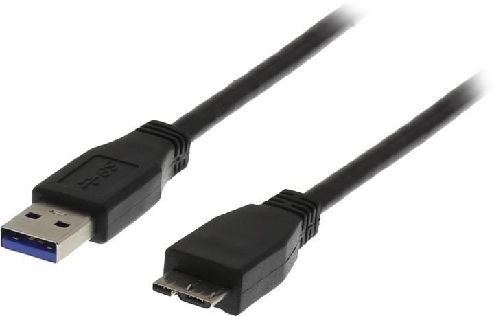 DELTACO USB 3.0 kaapeli, A ur - Micro B ur, 2m, musta ryhmässä TIETOKOONET & TARVIKKEET / Kaapelit & Sovittimet / USB / Micro-USB / Kaapelit @ TP E-commerce Nordic AB (38-23106)