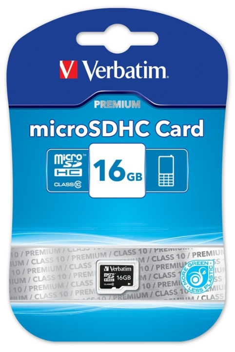 Verbatim muistikortti, microSDHC Class 10, 16GB ryhmässä KODINELEKTRONIIKKA / Tallennusvälineet / Muistikortit / MicroSD/HC/XC @ TP E-commerce Nordic AB (38-23431)
