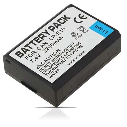 Batteri LP-E10 till Canon (1500 mAh) ryhmässä KODINELEKTRONIIKKA / Valokuvat & Videot / Kamera-akut @ TP E-commerce Nordic AB (38-2354)