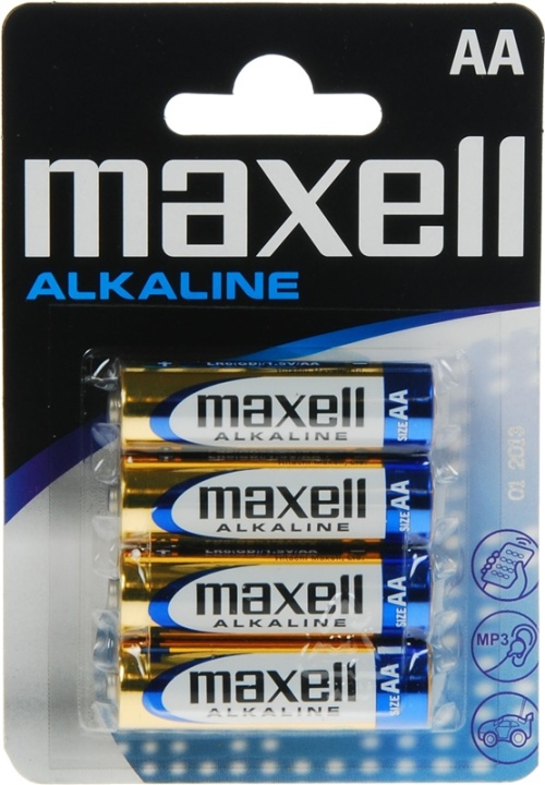 Maxell paristo, AA (LR06), Alkaline, 1,5V, 4-pakkaus ryhmässä KODINELEKTRONIIKKA / Paristot & Laturit / Akut / AA @ TP E-commerce Nordic AB (38-23574)