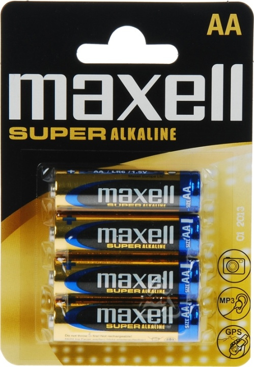 Maxell paristot AA (LR06) Super Alkaline, 1,5V, 4-pakkaus ryhmässä KODINELEKTRONIIKKA / Paristot & Laturit / Akut / AA @ TP E-commerce Nordic AB (38-23575)