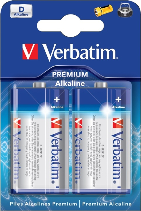 Verbatim paristot D(LR20), 2x Alkaline, 1,5 V ryhmässä KODINELEKTRONIIKKA / Paristot & Laturit / Akut / Muut @ TP E-commerce Nordic AB (38-23802)