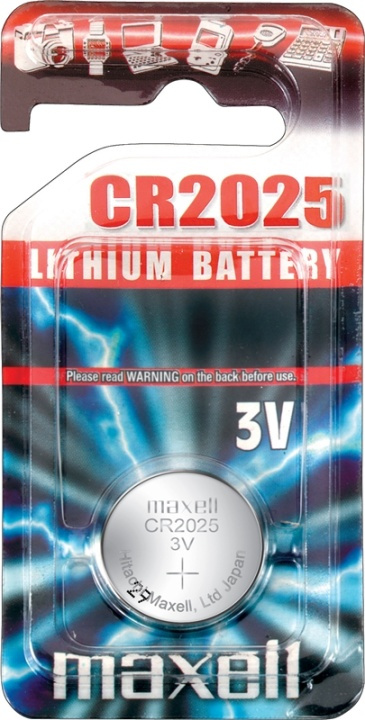 Maxell knappcellsbatteri lithium, 3V (CR2025), 1-pack ryhmässä KODINELEKTRONIIKKA / Paristot & Laturit / Akut / Nappiparistot @ TP E-commerce Nordic AB (38-2409)