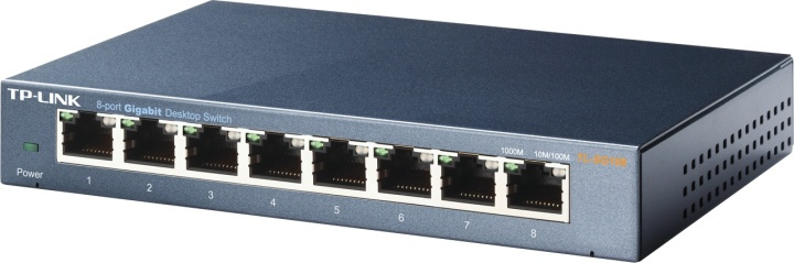 tplink TP-LINK TL-SG108 -8-porttinen kytkin ryhmässä TIETOKOONET & TARVIKKEET / Verkko / Kytkimet @ TP E-commerce Nordic AB (38-26845)