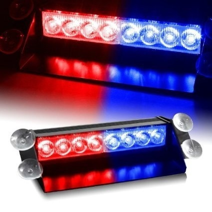 LED-vilkkuvalo tuulilasille, 12V, punainen/sininen (DRL153) ryhmässä AUTO / Auton valot / Diodi lamput & valot / Strobe @ TP E-commerce Nordic AB (38-27207)