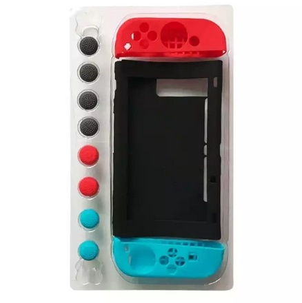Nintendo Switch silikonisuojus, täydellinen sarja, jossa 11 kappaletta ryhmässä KODINELEKTRONIIKKA / Pelikonsolit & Tarvikkeet / Nintendo Switch / Tarvikkeet @ TP E-commerce Nordic AB (38-27474)