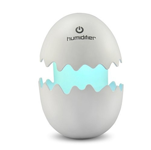 Funny Egg - ilmankostutin värikkäällä valaistuksella (Valkoinen) ryhmässä KOTI, TALOUS JA PUUTARHA / Tuulettimet ja ilmastointilaitteet / Ilmankostutin @ TP E-commerce Nordic AB (38-27778)