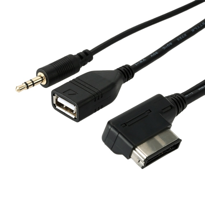 AMI-kaapeli - 3,5 mm, USB-naaras - Audi MMI, VW MDI ryhmässä AUTO / Auton äänijärjestelmä & Multimedia / Audi & VW (AMI-kaapelit) @ TP E-commerce Nordic AB (38-27858)