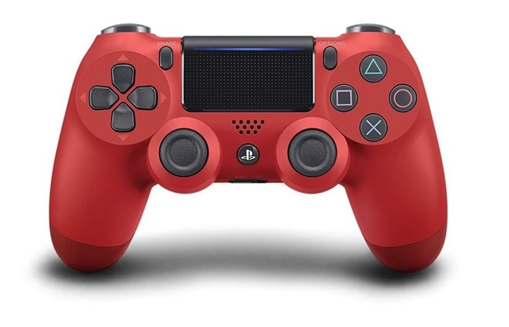 Sony DualShock 4 V2 (PS4) (Original) Magma Red ryhmässä KODINELEKTRONIIKKA / Pelikonsolit & Tarvikkeet / Sony PlayStation 4 / Tarvikkeet @ TP E-commerce Nordic AB (38-28305)