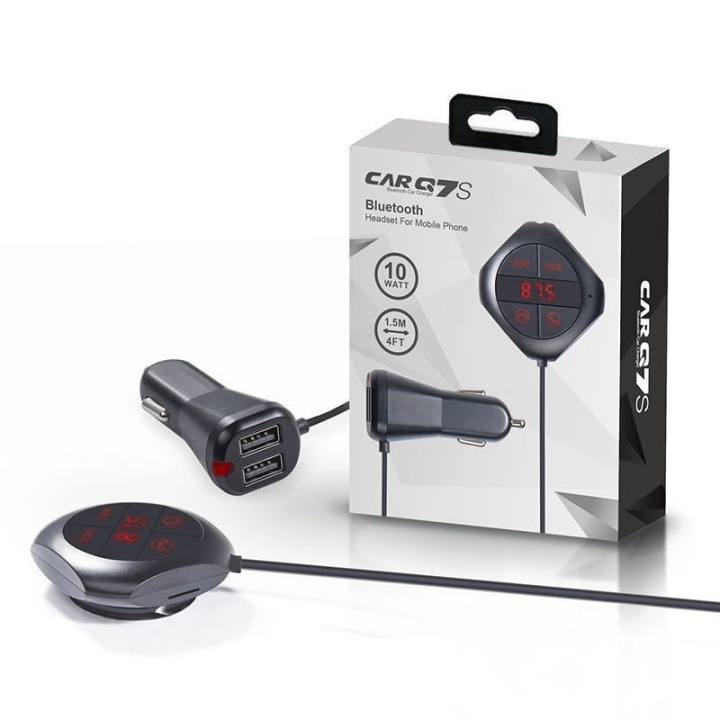 CARQ7S FM-lähetin Bluetooth handsfree-ominaisuudella ja kahdella USB-portilla varustettuna ryhmässä AUTO / Auton äänijärjestelmä & Multimedia / FM-lähetin @ TP E-commerce Nordic AB (38-28407)
