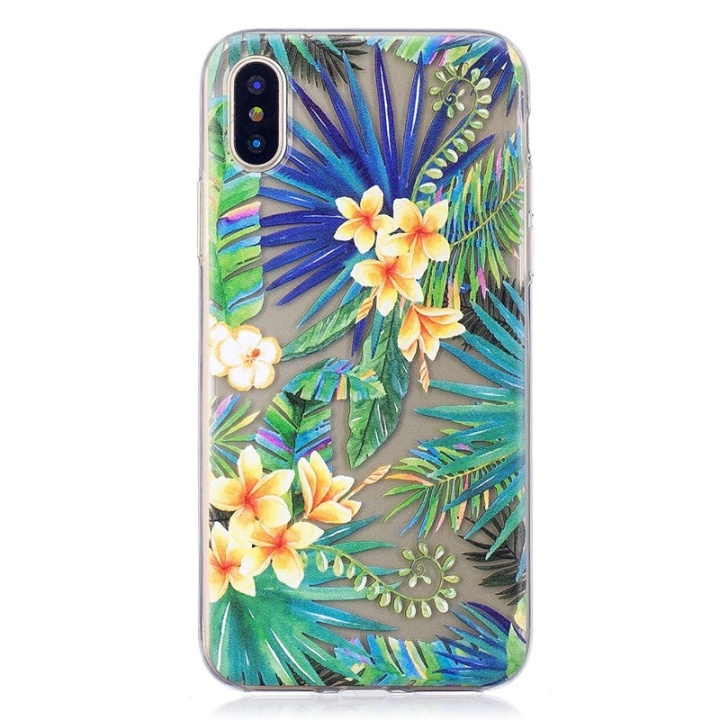 Pehmeä TPU-kuori iPhone X/XS:lle, Plants ryhmässä ÄLYPUHELIMET JA TABLETIT / Puhelimen suojakotelo / Apple / iPhone X/XS / Kuoret @ TP E-commerce Nordic AB (38-28447)