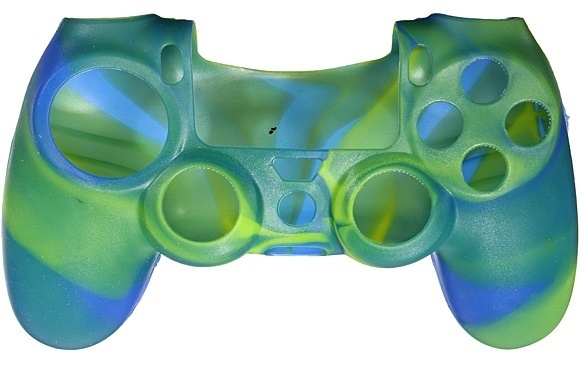 Silikonikahva ohjaimelle, Playstation 4, Camouflage Green, Blue ryhmässä KODINELEKTRONIIKKA / Pelikonsolit & Tarvikkeet / Sony PlayStation 4 / Tarvikkeet @ TP E-commerce Nordic AB (38-28603)