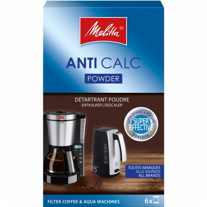 Melitta Avkalkning Pulver 6x20G (10-pa ryhmässä KOTI, TALOUS JA PUUTARHA / Kodinkoneet / Kahvikoneet ja tarvikkeet / Kapselit, suodatinpussit & Tarvikkeet @ TP E-commerce Nordic AB (38-28848)