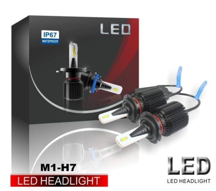 LED-muunnin M1, H7, 20W/lamppu, 4000LM, 2-pack, 2-pack ryhmässä AUTO / Auton valot / Pitkät ja lyhyet LED-valot @ TP E-commerce Nordic AB (38-29134)