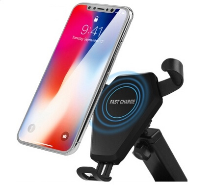 Langaton Qi-autolaturi - Fast Wireless Charger, 5V ryhmässä AUTO / Matkapuhelinteline / Matkapuhelinteline Älypuhelimille @ TP E-commerce Nordic AB (38-29150)