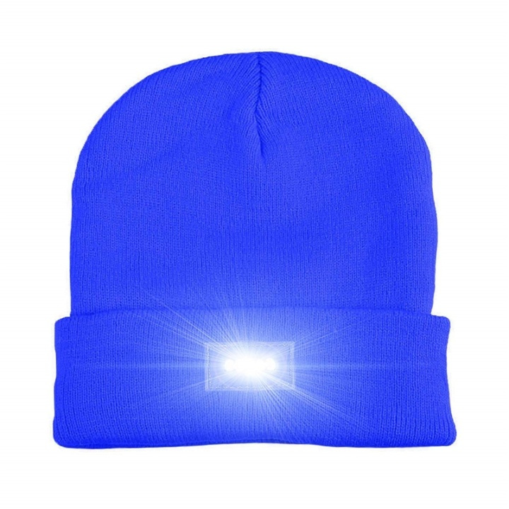 LED-hattu viidellä sisäänrakennetulla valolla, sininen ryhmässä URHEILU, VAPAA-AIKA JA HARRASTUS / Taskulamput & Otsalamput / Otsalamput @ TP E-commerce Nordic AB (38-29250)