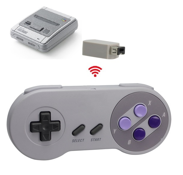 Langaton ohjain SNES Mini Classic Editionille ryhmässä KODINELEKTRONIIKKA / Pelikonsolit & Tarvikkeet / Nintendo SNES Classic Mini @ TP E-commerce Nordic AB (38-29380)