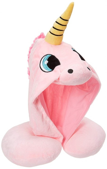 Nackkudde med Enhörningsluva - Rosa ryhmässä URHEILU, VAPAA-AIKA JA HARRASTUS / Matkailutarvikkeet / Muut @ TP E-commerce Nordic AB (38-29408)
