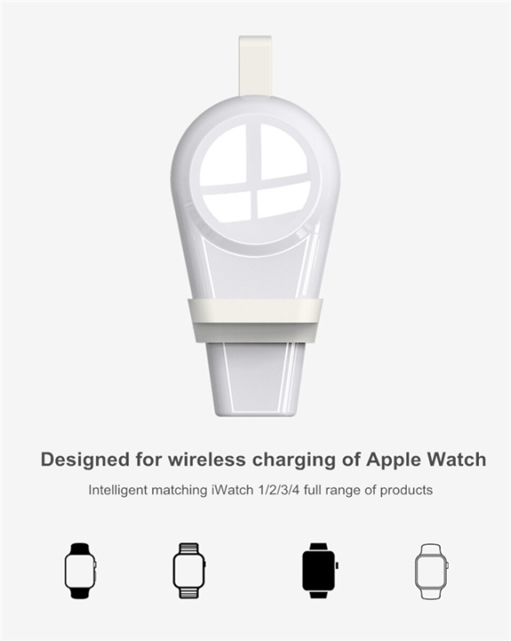 Laturi Apple Watchille - USB ryhmässä ÄLYPUHELIMET JA TABLETIT / Urheilu, koti ja vapaa-aika / Apple Watch & tarvikkeet / Tarvikkeet @ TP E-commerce Nordic AB (38-29478)