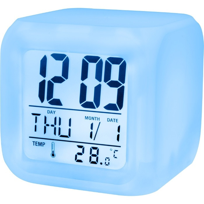Setty digital väckarklocka med datum & temperatur, skiftar färg ryhmässä KOTI, TALOUS JA PUUTARHA / Kellot ja laskimet / Herätyskellot @ TP E-commerce Nordic AB (38-29717)