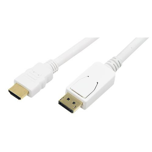 LogiLink Display Port -> HDMI 2m (CV0055) ryhmässä TIETOKOONET & TARVIKKEET / Kaapelit & Sovittimet / DisplayPort / Kaapelit @ TP E-commerce Nordic AB (38-32670)