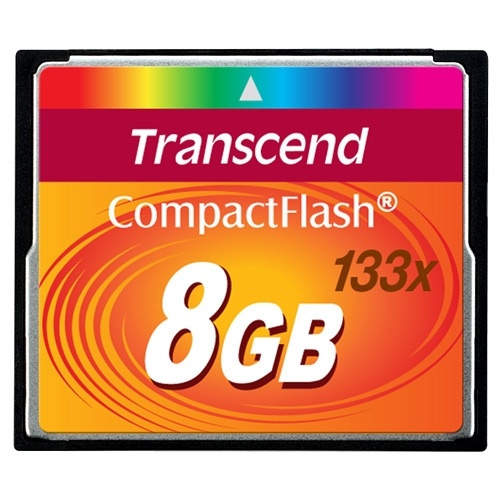 Transcend CompactFlash8GB 133x (TS8GCF133) ryhmässä KODINELEKTRONIIKKA / Tallennusvälineet / Muistikortit / Compact Flash @ TP E-commerce Nordic AB (38-33014)