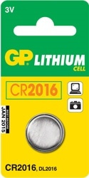 GP CR2016 3V 1-pack (GP2182) ryhmässä KODINELEKTRONIIKKA / Paristot & Laturit / Akut / Nappiparistot @ TP E-commerce Nordic AB (38-33029)