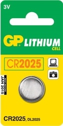 GP CR2025 3V 1-pack (GP2183) ryhmässä KODINELEKTRONIIKKA / Paristot & Laturit / Akut / Nappiparistot @ TP E-commerce Nordic AB (38-33031)