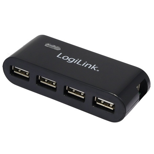 LogiLink USB 2.0-hub 4-port Svart (UA0085) ryhmässä TIETOKOONET & TARVIKKEET / Tietokonetarvikkeet / USB-telakat @ TP E-commerce Nordic AB (38-33594)