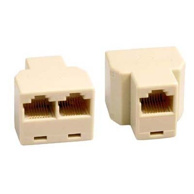 DELTACO kolmihaaroitin 8P/8C RJ45, beige ryhmässä TIETOKOONET & TARVIKKEET / Kaapelit & Sovittimet / Verkko / Sovittimet & Liittimet @ TP E-commerce Nordic AB (38-35209)