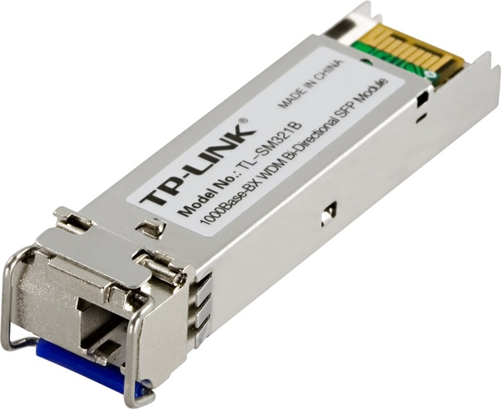 TP-LINK SFP-moduuli(mini GBIC),1000Base-BX, simplex singlemode LC 10km ryhmässä TIETOKOONET & TARVIKKEET / Verkko / Mediamuuntimet @ TP E-commerce Nordic AB (38-35327)