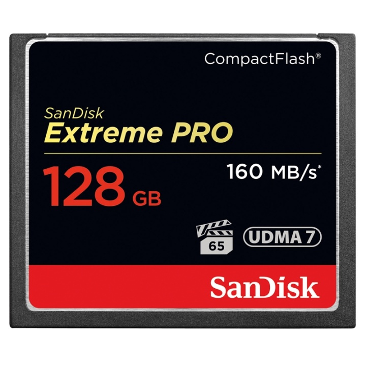 SANDISK CF Extreme Pro 128 GB 160MB/s UDMA7 ryhmässä KODINELEKTRONIIKKA / Tallennusvälineet / Muistikortit / Compact Flash @ TP E-commerce Nordic AB (38-36427)