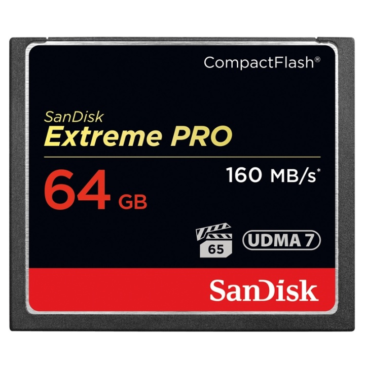 SANDISK CF Extreme Pro 64 GB 160MB/s UDMA7 ryhmässä KODINELEKTRONIIKKA / Tallennusvälineet / Muistikortit / Compact Flash @ TP E-commerce Nordic AB (38-36431)